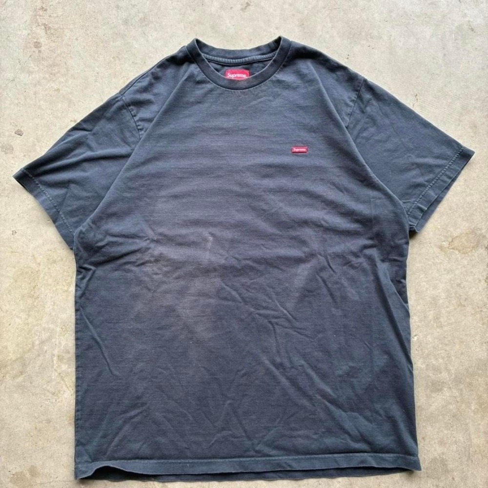 Vintage boxy faded black‎ mini box logo supreme shirt